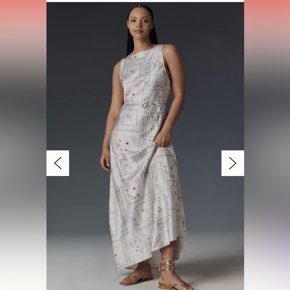 WeWoreWhat Boat-neck Floral Maxi Dress